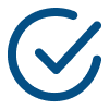 Checkmark symbol on black background
